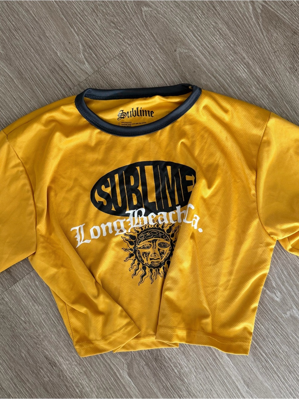 Sublime Yellow Graphic Cropped Jersey XS